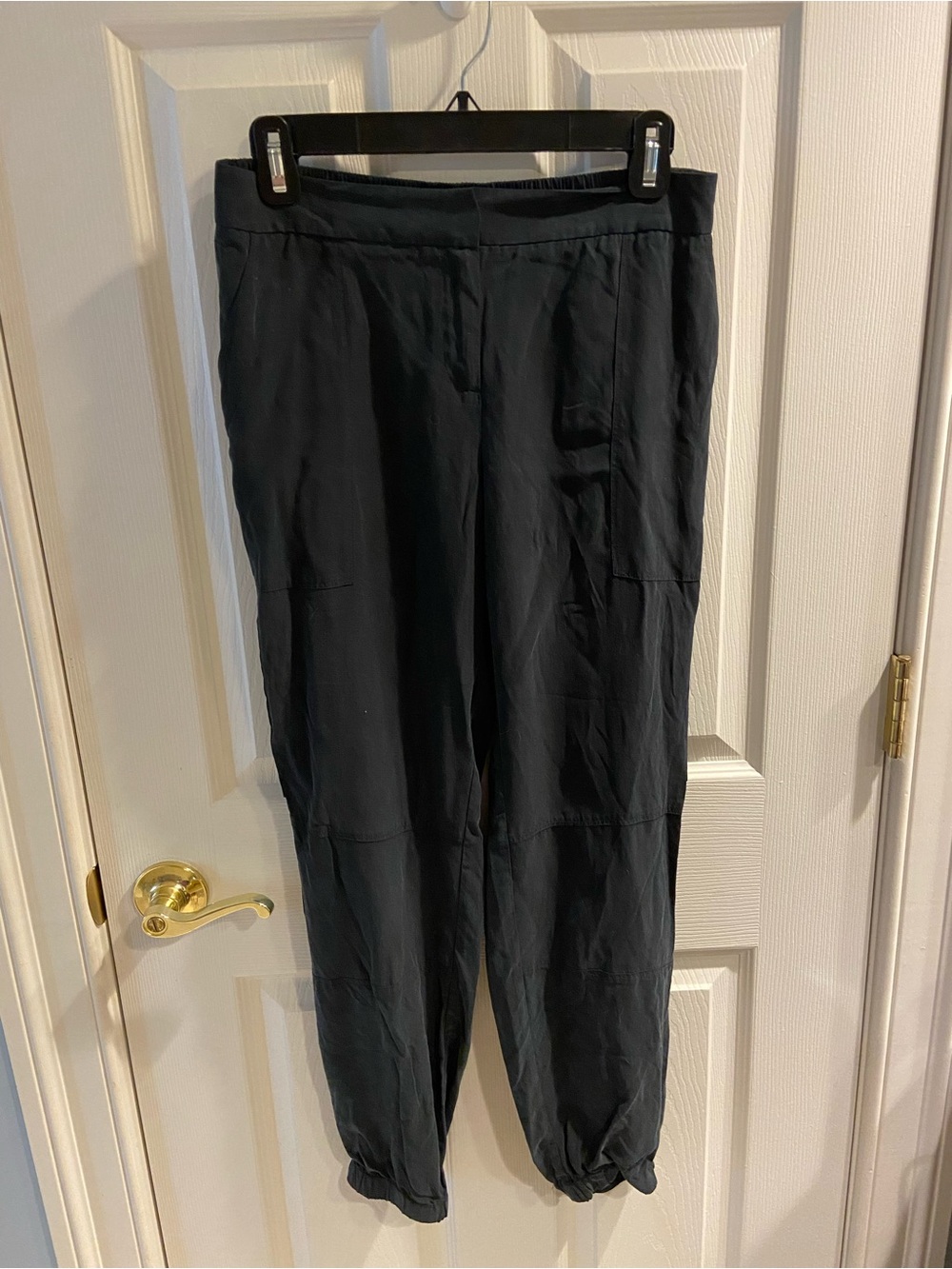 Trouve Black Elastic Cuff Model Track Pants 4 Pockets!